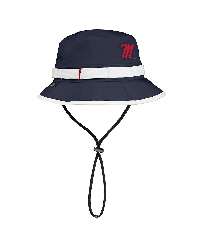 Nike Men's Navy Ole Miss Rebels 2025 On-Field Boonie Performance Bucket Hat