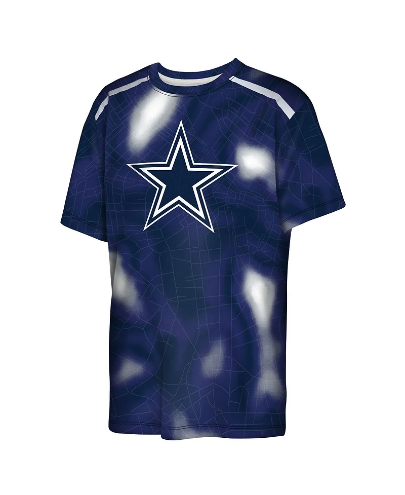 Outerstuff Big Boys and Girls Navy Dallas Cowboys End Zone Dri-Tek T-Shirt