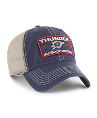 '47 Brand Men's Navy/Tan Oklahoma City Thunder Wabash Patch Clean Up Adjustable Hat