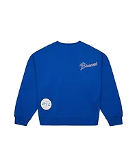 Mitchell & Ness Women's Royal Atlanta Braves Cooperstown Collection Crewneck Sweatshirt