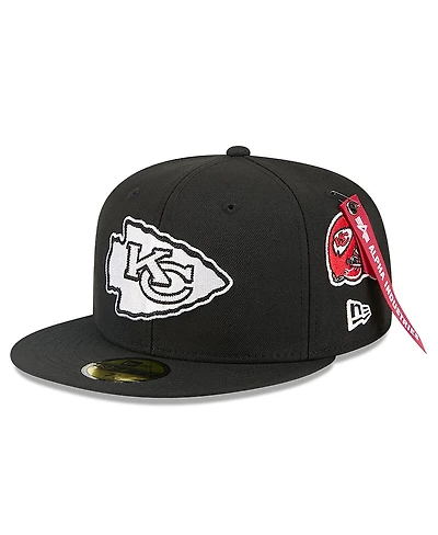 New Era x Alpha Industries Men's Black Kansas City Chiefs 59FIFTY Fitted Hat