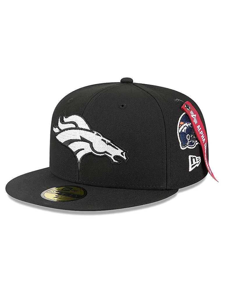 New Era x Alpha Industries Men's Black Denver Broncos 59FIFTY Fitted Hat