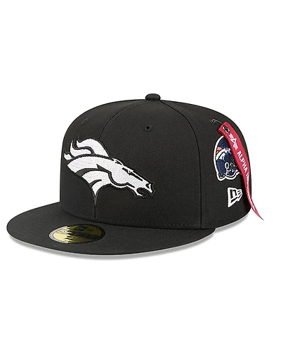 New Era x Alpha Industries Men's Black Denver Broncos 59FIFTY Fitted Hat