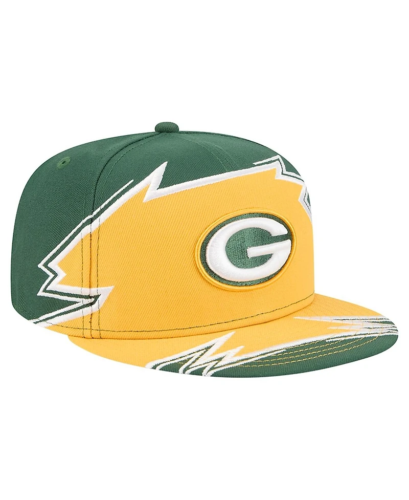 New Era Men's Green/Gold Green Bay Packers Break 59FIFTY Fitted Hat