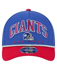 New Era Men's Royal New York Giants Arch Coolera 9FORTY A-Frame Adjustable Hat