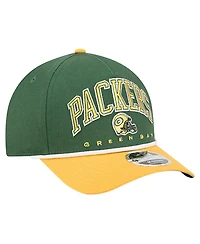 New Era Men's Green Green Bay Packers Arch Coolera 9FORTY A-Frame Adjustable Hat