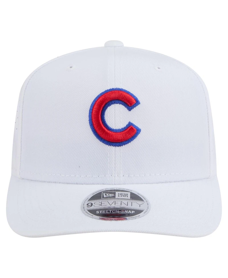 New Era Men's White Chicago Cubs Coolera 9SEVENTY Adjustable Hat