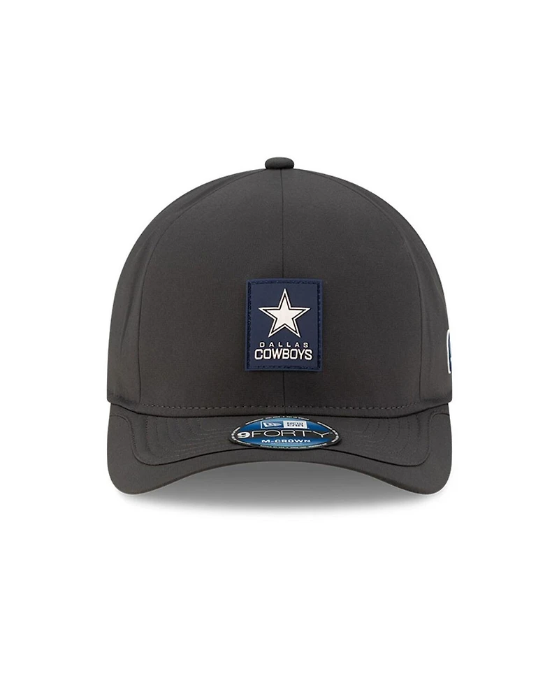 New Era Men's Charcoal Dallas Cowboys 2025 Sideline Cold Weather 9FORTY M-Crown Adjustable Hat