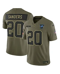 Nike Men's Barry Sanders Olive Detroit Lions 2025 Salute to Service Retired Limited Jersey