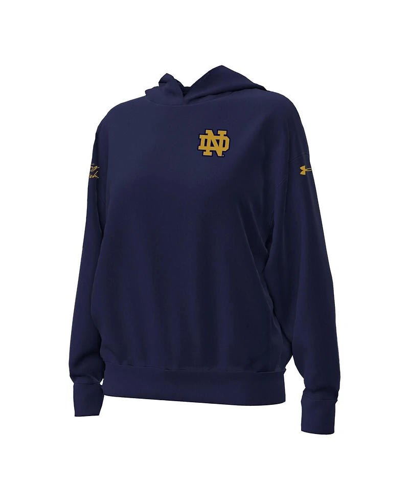 Under Armour Women's Navy Notre Dame Fighting Irish Oversized Gameday Icon Hoodie