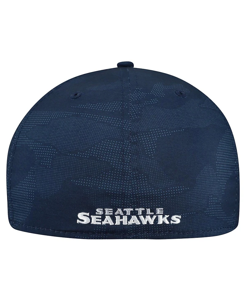 New Era Men's College Navy Seattle Seahawks Tonal Camo 39THIRTY Stretch Fit Hat