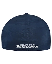 New Era Men's College Navy Seattle Seahawks Tonal Camo 39THIRTY Stretch Fit Hat