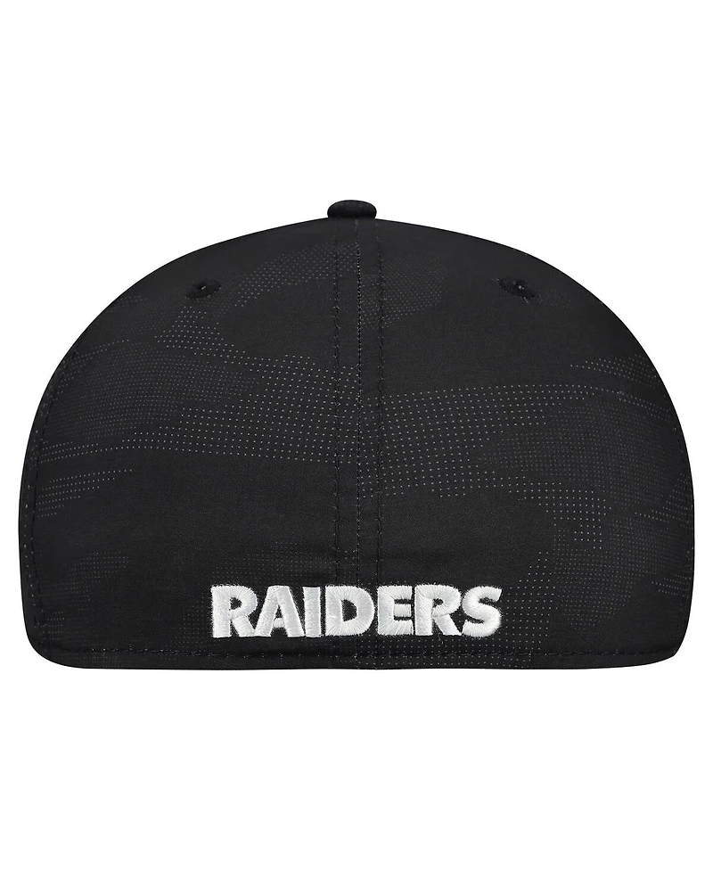 New Era Men's Black Las Vegas Raiders Tonal Camo 39THIRTY Stretch Fit Hat