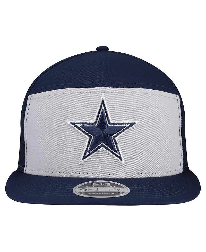 New Era Men's Gray/Navy Dallas Cowboys Outdoor Split Panel 9FIFTY Snapback Hat