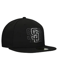 New Era Men's Black San Diego Padres Tri-Hit 59FIFTY Fitted Hat