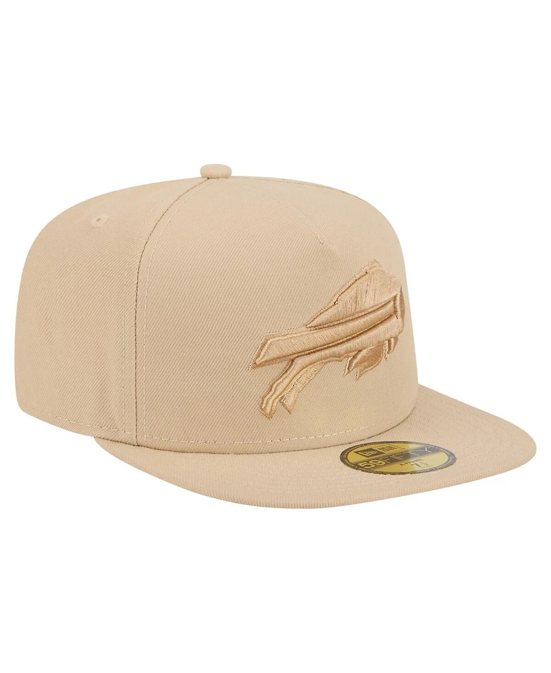New Era Men's Light Beige Buffalo Bills Color Pack A-Frame 59FIFTY Fitted Hat