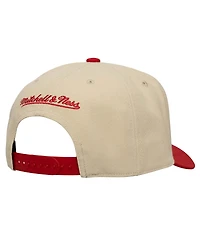 Mitchell & Ness Men's Cream/Red New York Red Bulls Upside Down Pro Pinch Snapback Hat