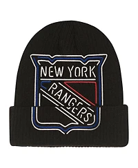 Mitchell & Ness Big Boys and Girls Black New York Rangers Neon Line Lights Cuffed Knit Hat