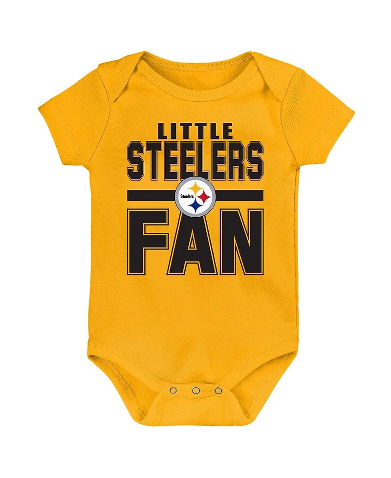 Outerstuff Newborn 3-Piece Pittsburgh Steelers Little Tike Bodysuit Set