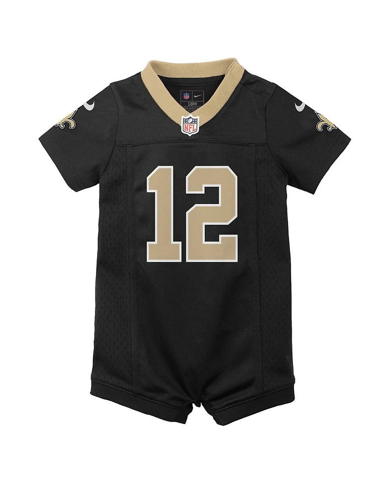 Nike Baby Boys and Girls Chris Olave Black New Orleans Saints Game Romper Jersey