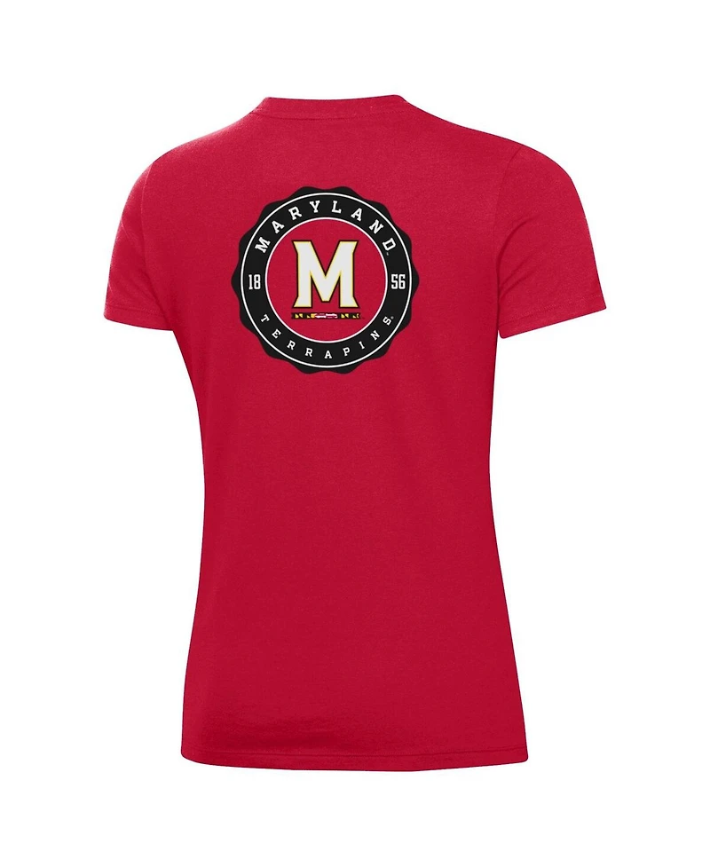 Under Armour Women's Red Maryland Terrapins Essentials 2-Hit Performance T-Shirt