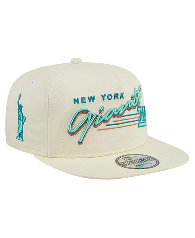 New Era Men's Cream New York Giants Liberty Golfer Adjustable Hat