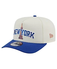 New Era Men's White/Blue New York Knicks A-Frame 9FIFTY Adjustable Hat