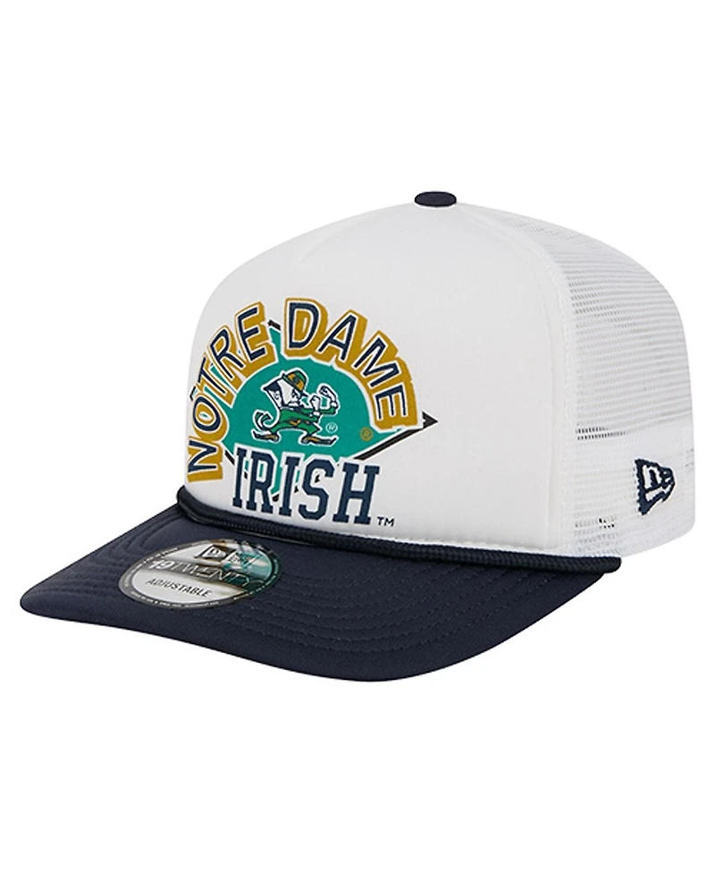 New Era Men's White Notre Dame Fighting Irish Diamond 19TWENTY Golfer Adjustable Hat