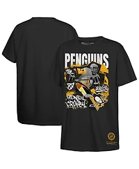 Mitchell & Ness Big Boys and Girls Sidney Crosby Black Pittsburgh Penguins Photo Reel Graphic T-Shirt