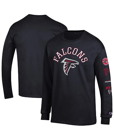 Champion Men's Black Atlanta Falcons Seal Long Sleeve T-Shirt