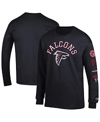 Champion Men's Black Atlanta Falcons Seal Long Sleeve T-Shirt