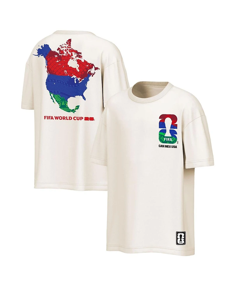 Outerstuff Men's Natural 2026 Fifa World Cup North America Oversized T-Shirt