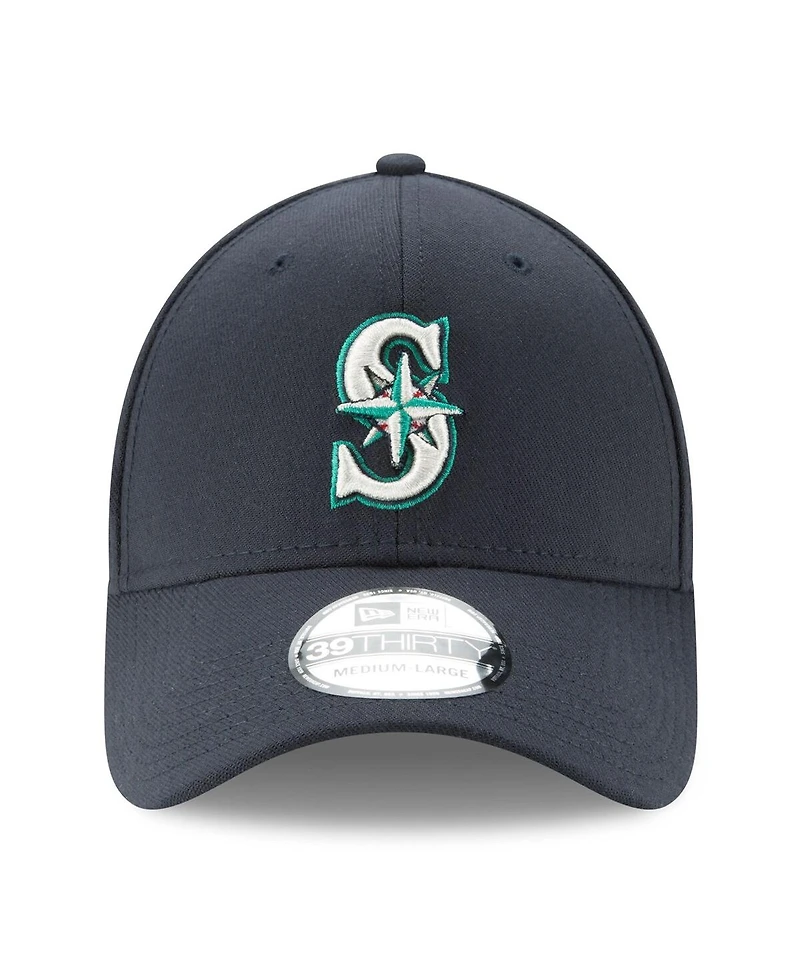 New Era Men's Navy Seattle Mariners 2025 Mlb Postseason Side Patch 39THIRTY Flex Hat