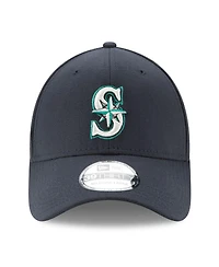 New Era Men's Navy Seattle Mariners 2025 Mlb Postseason Side Patch 39THIRTY Flex Hat