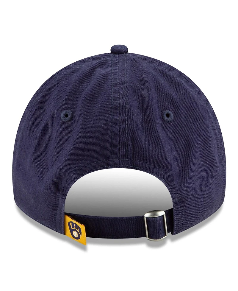 New Era Men's Navy Milwaukee Brewers 2025 Mlb Postseason Side Patch 9TWENTY Adjustable Hat