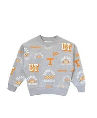 Gameday Couture Big Girls Gray Tennessee Volunteers Always on Repeat Pullover Sweatshirt
