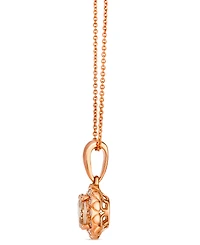 Le Vian Morganite (.88 ct. t.w.) and Vanilla Diamond Pendant Necklace (.16 ct. t.w.) in 14K Strawberry Gold