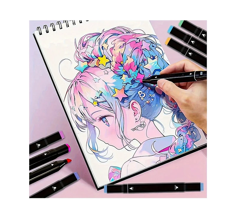 Htutwoo 120 Colors Colors Alcohol Markers Art Markers for Kids and Adult Drawing Marker Dual Tip Coloring Painting Perfect for Boys Girls Gift