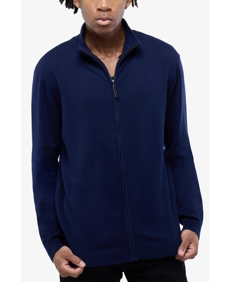 Xray Men's Full Zip Mock Neck Sweater