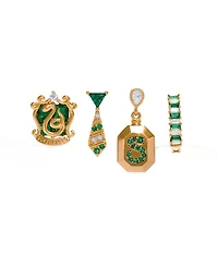Girls Crew Harry Potter Slytherin House Crystal Earring Set