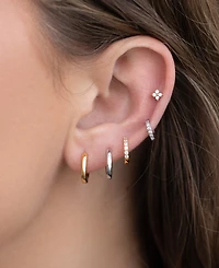 Girls Crew In My Element Gold Plated Hoop Earrings