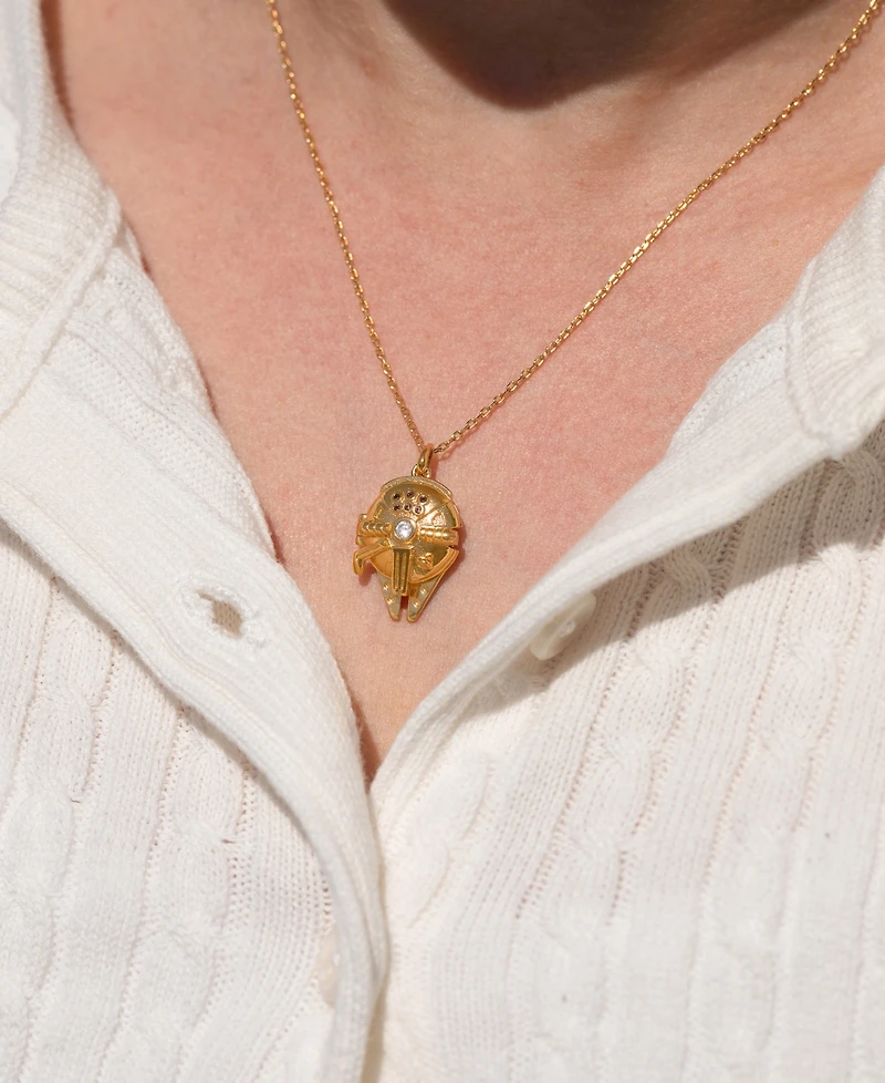 Girls Crew Star Wars Millennium Falcon Locket Necklace