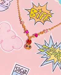 Girls Crew Crystal The Powerpuff Girls Gold Plated Blossom Necklace
