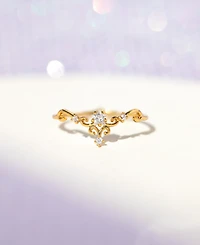 Girls Crew Crystal Gold Plated Wish Granted Rings