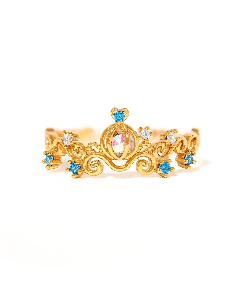 Girls Crew Disney Princess The Little Mermaid Ariel Crystal Gold Plated Rings