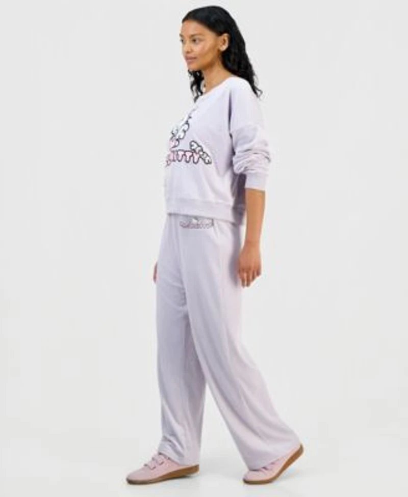 Grayson Threads The Label Juniors Hello Kitty Velour Off The Shoulder Sweatshirt Joggers