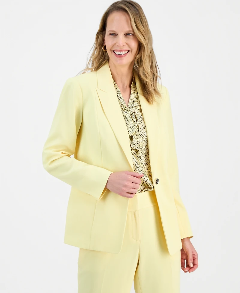 Kasper Women's Stretch Crepe Peak-Lapel Jacket