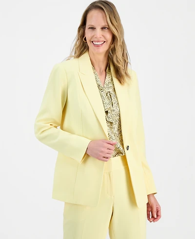 Kasper Women's Stretch Crepe Peak-Lapel Jacket