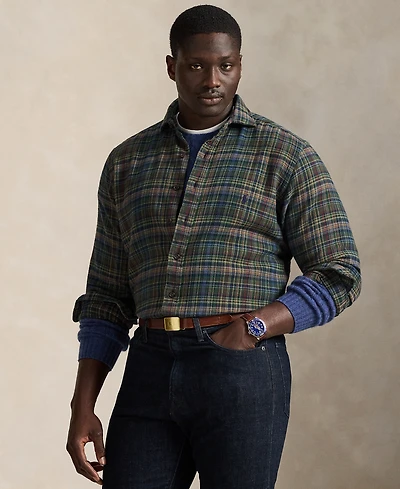 Polo Ralph Lauren Men's Big & Tall Plaid Brushed Flannel Shirt