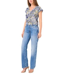 Vince Camuto Women's V-Neck Drop Shoulder Top